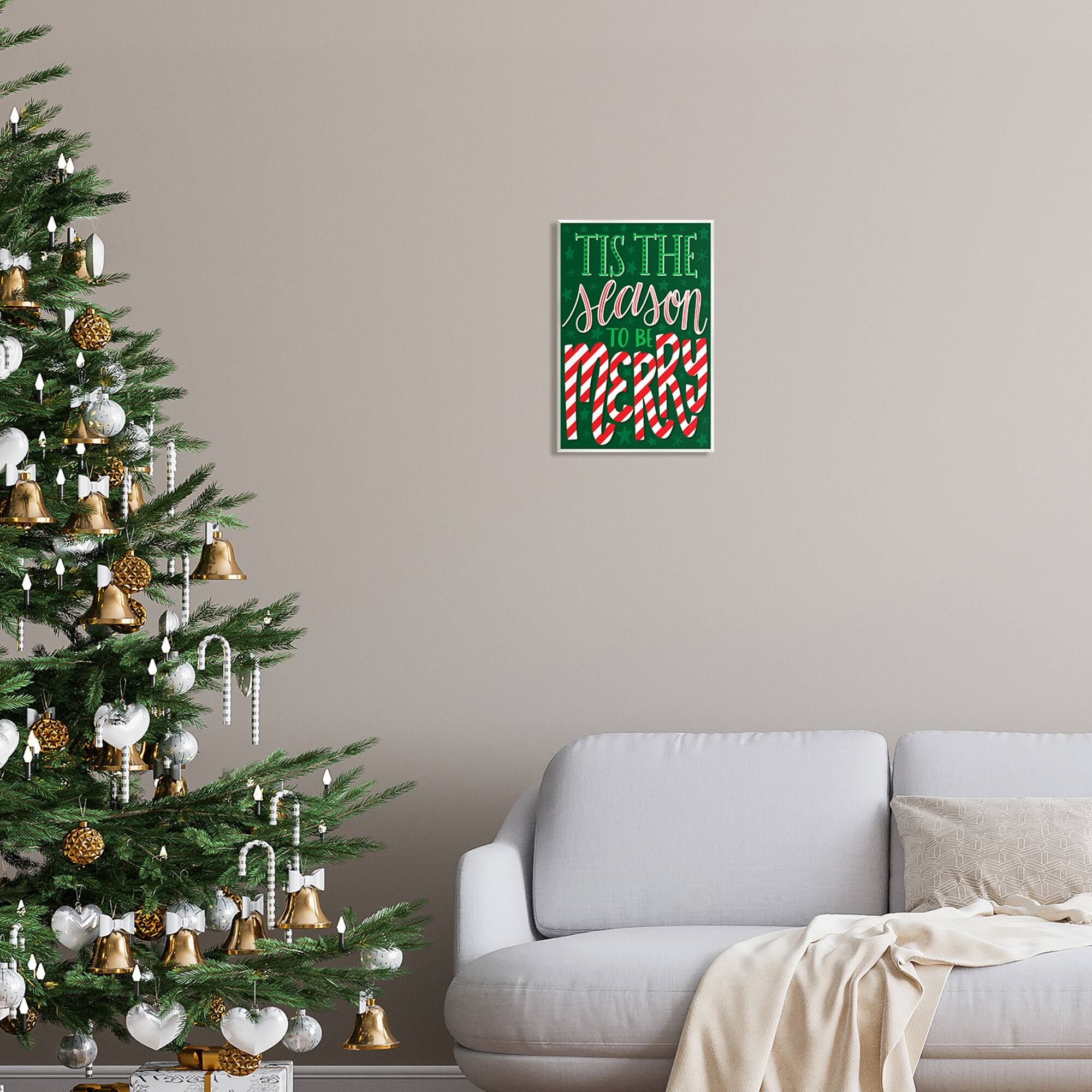Stupell Industries Tis The Season To Be Merry Patterned Wall Plaque Art